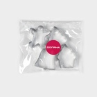 Набор форм для вырезания печенья Доляна «Человечек, капкейк, колокольчик, ёлочка», 4 шт. - Фото 4