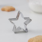 Набор форм для вырезания печенья Доляна «Сердце, звёздочка», 6 предметов, 7×13×1,5 см, цвет серебряный - фото 4590151