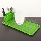 Сушилка для посуды с поддоном Доляна, 50×25×14 см, цвет МИКС - Фото 5