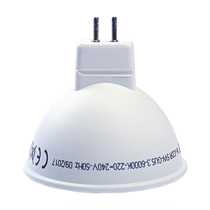 Лампа cветодиодная Smartbuy, GU5.3, 5 Вт, 6000 К, холодный белый свет - фото 1887774865