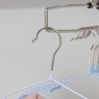 Плечики для одежды детские, размер 30-34, антискользящее покрытие, цвет синий - Фото 2