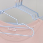 Плечики для одежды детские, размер 30-34, антискользящее покрытие, цвет синий - Фото 3