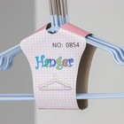 Плечики для одежды детские, размер 30-34, антискользящее покрытие, цвет синий - Фото 5