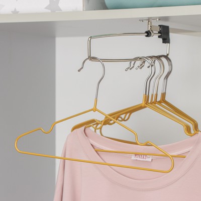 Плечики для одежды детские, размер 30-34, антискользящее покрытие, цвет бронзовый