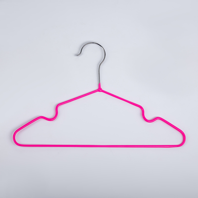 Плечики для одежды детские с антискользящим покрытием, размер 30-34, цвет ярко-розовый