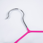 Плечики для одежды детские с антискользящим покрытием, размер 30-34, цвет ярко-розовый - Фото 4
