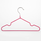 Плечики для одежды детские с антискользящим покрытием, размер 30-34, цвет ярко-розовый - Фото 6