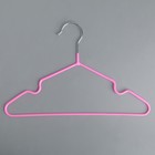 Плечики для одежды детские с антискользящим покрытием, размер 30-34, цвет ярко-розовый - Фото 8