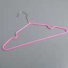 Плечики для одежды детские с антискользящим покрытием, размер 30-34, цвет ярко-розовый - Фото 9