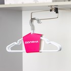 Плечики для одежды детские, размер 30-34, антискользящее покрытие, белые - Фото 8