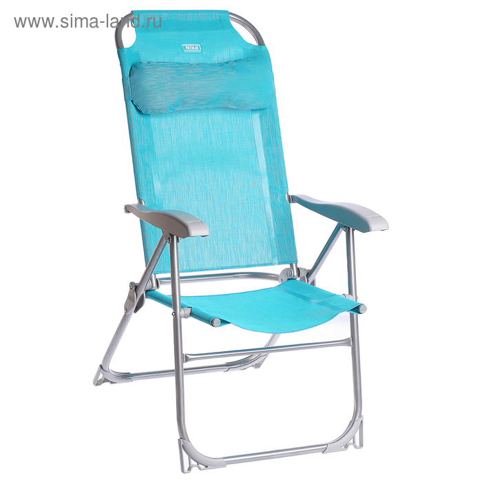 Кресло-шезлонг складное, 75x59x109 см, цвет бирюзовый - Фото 1