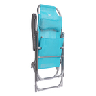 Кресло-шезлонг складное, 75x59x109 см, цвет бирюзовый - фото 9552558
