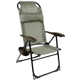 Кресло-шезлонг с полкой КШ2/4, р. 75 x 59 x 109 см, цвет серый