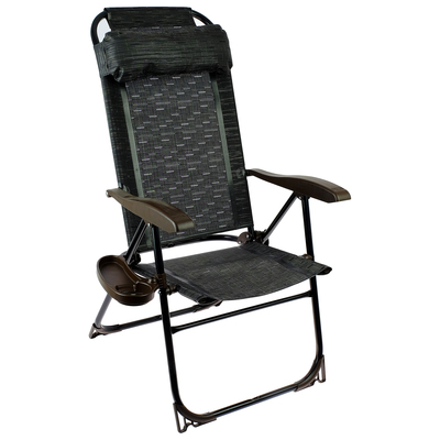 Кресло-шезлонг с полкой, 75x59x109 см, цвет венге