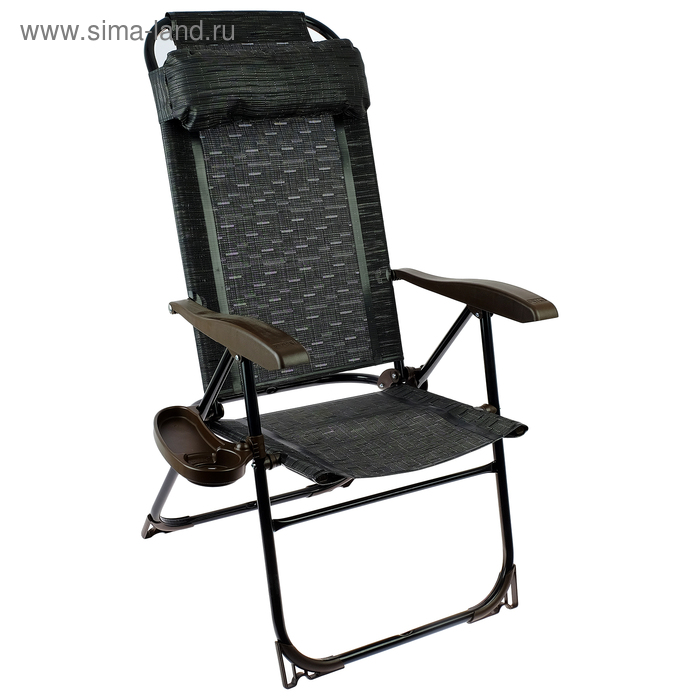 Кресло-шезлонг с полкой, 75x59x109 см, цвет венге - Фото 1