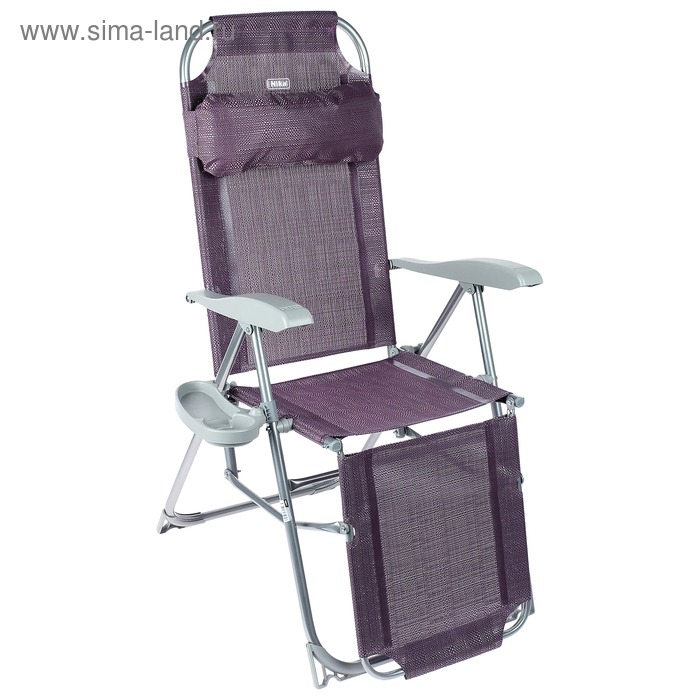 Кресло-шезлонг, 82x59x116 см, цвет баклажановый - Фото 1