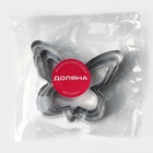 Формы для печенья Доляна «Бабочка», набор 3 шт., металл, серебристые - Фото 7