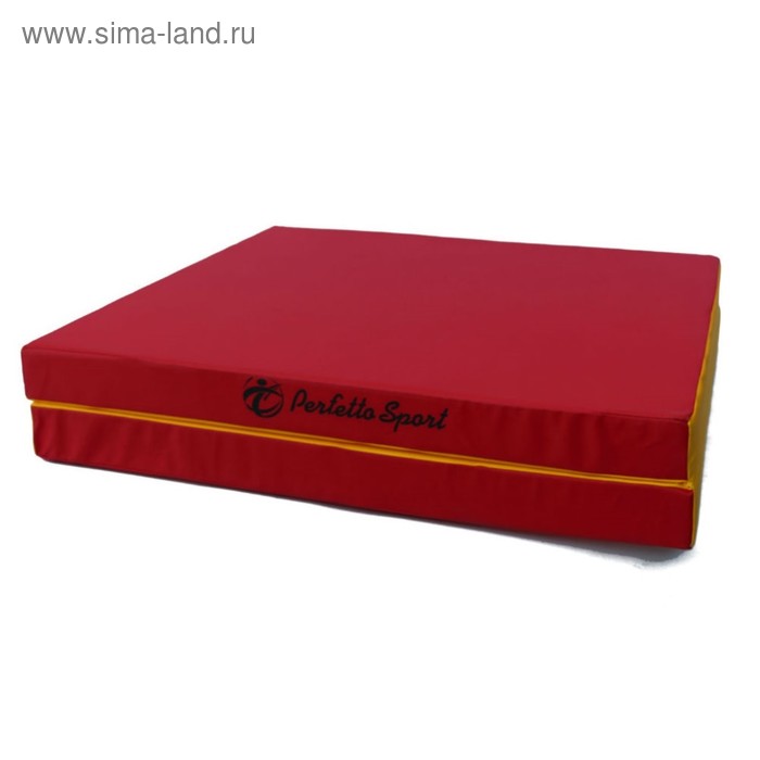 Мат PERFETTO SPORT, 100 х 150 х 10 см, складной, 1 сложение, красный/жёлтый - Фото 1