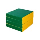 Мат 100 х 100 х 10 см, складной, 4 сложения, зелёный/жёлтый - Фото 3