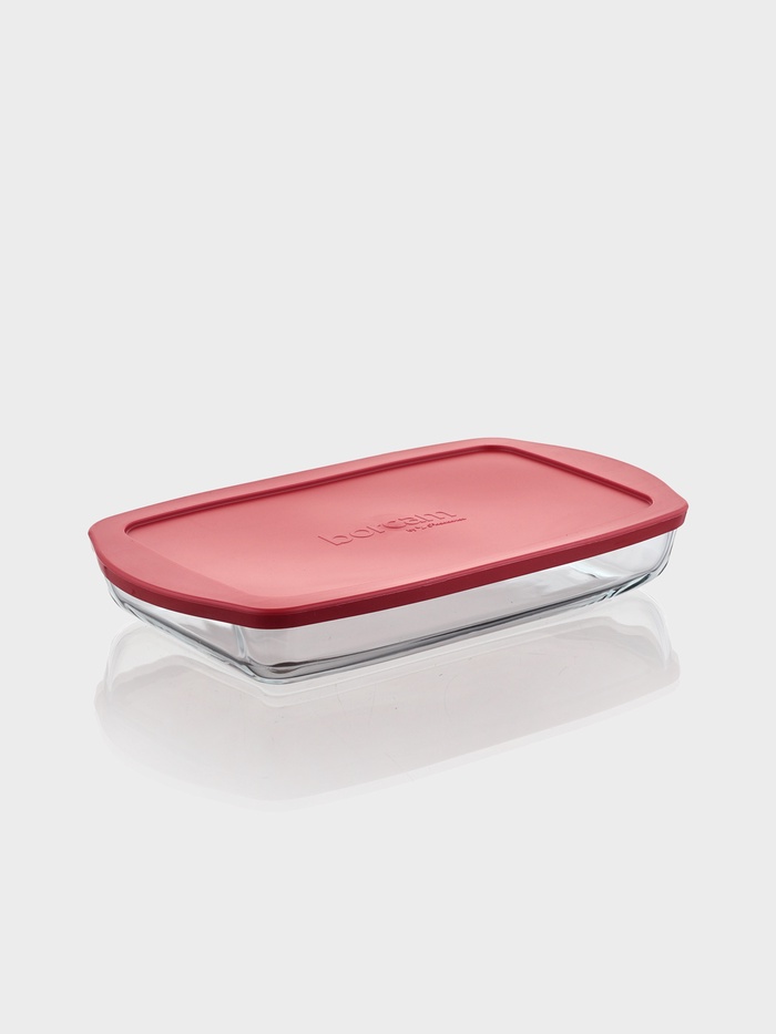 Форма для выпечки Paşabahçe Borcam, 1.95 л, с крышкой, прямоугольная, жаропрочное стекло, прозрачная - Фото 1