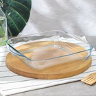 Форма для запекания Paşabahçe Borcam, 3.2 л, 28×28 см, стекло, прозрачная - Фото 1