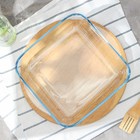 Форма для запекания Paşabahçe Borcam, 3.2 л, 28×28 см, стекло, прозрачная - Фото 2