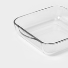 Форма для запекания Paşabahçe Borcam, 2 л, 256×220 мм, прямоугольная, жаропрочное стекло, прозрачная - Фото 2