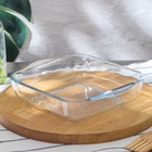 Форма для запекания Paşabahçe Borcam, 2 л, 256×220 мм, прямоугольная, жаропрочное стекло, прозрачная - Фото 4