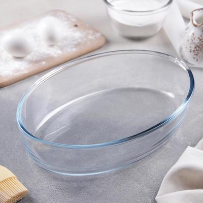 Форма для запекания Borcam, 1.5 л, 18×26 см, жаропрочное стекло, прозрачная