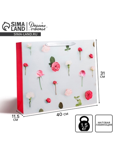 Пакет подарочный ламинированный, упаковка, «Ты прекрасна», L 40 х 31 х 11 см