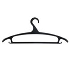 Вешалка-плечики для одежды, размер 48-50, цвет чёрный - Фото 1