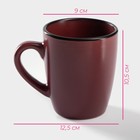 Кружка керамическая Доляна «Ваниль», 350 мл, цвет бордовый - Фото 2