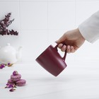 Кружка керамическая Доляна «Ваниль», 350 мл, цвет бордовый - Фото 4