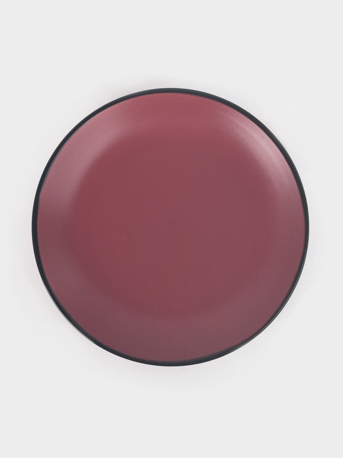 Десертная тарелка Доляна «Ваниль», d=19.5 см, керамика, бордовая - Фото 1