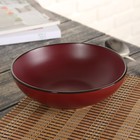 Миска керамическая Доляна «Ваниль», 800 мл, d=18 см, цвет бордовый - Фото 1