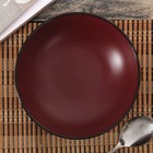 Миска керамическая Доляна «Ваниль», 800 мл, d=18 см, цвет бордовый - Фото 2