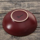 Миска керамическая Доляна «Ваниль», 800 мл, d=18 см, цвет бордовый - Фото 3