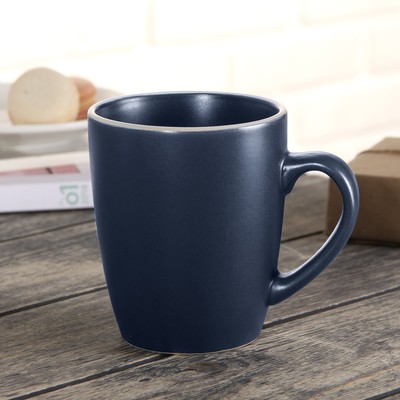 Кружка керамическая Доляна «Ваниль», 350 мл, цвет синий