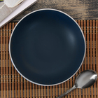 Миска керамическая Доляна «Ваниль», 800 мл, d=18 см, цвет темно-синий - Фото 2