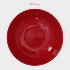 Набор тарелок керамических Доляна «Красный горох», 18 предметов: 6 тарелок d=19 см, 6 тарелок d=27 см, 6 мисок d=19 см, цвет красный - Фото 3