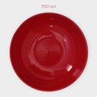 Тарелки Доляна «Красный горох», 18 предметов: 6 тарелок d=19 см, 6 тарелок d=27 см, 6 мисок d=19 см, керамика, красные - Фото 3