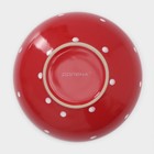 Набор тарелок керамических Доляна «Красный горох», 18 предметов: 6 тарелок d=19 см, 6 тарелок d=27 см, 6 мисок d=19 см, цвет красный - Фото 11