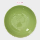Набор тарелок керамических Доляна «Зелёный горох», 18 предметов: 6 тарелок d=19 см, 6 тарелок d=27 см, 6 мисок d=19 см, цвет зелёный - Фото 3
