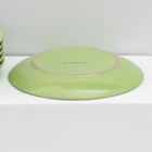 Набор тарелок керамических Доляна «Зелёный горох», 18 предметов: 6 тарелок d=19 см, 6 тарелок d=27 см, 6 мисок d=19 см, цвет зелёный - Фото 7