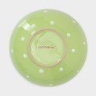 Тарелки Доляна «Зелёный горох», 18 предметов: 6 тарелок d=19 см, 6 тарелок d=27 см, 6 мисок d=19 см, керамика, зелёные - Фото 11