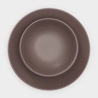 Набор тарелок керамических Доляна «Пастель», 18 предметов: 6 тарелок d=19 см, 6 тарелок d=27 см, 6 мисок d=19 см, цвет коричневый - фото 4623119