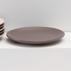 Набор тарелок керамических Доляна «Пастель», 18 предметов: 6 тарелок d=19 см, 6 тарелок d=27 см, 6 мисок d=19 см, цвет коричневый - фото 4623123
