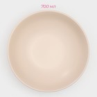 Набор тарелок керамических Доляна «Пастель», 18 предметов: 6 тарелок d=19 см, 6 тарелок d=27 см, 6 мисок d=19 см, цвет крем-брюле - фото 4590280