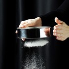 Сито для просеивания Доляна «Металлик», d=13.5 см, нержавеющая сталь, серебристое - Фото 5