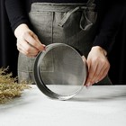 Сито для просеивания Доляна «Металлик», d=19 см, серебристое - Фото 4